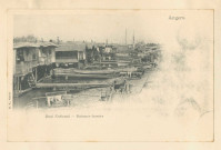 Angers. Quai national. Bateaux lavoirs