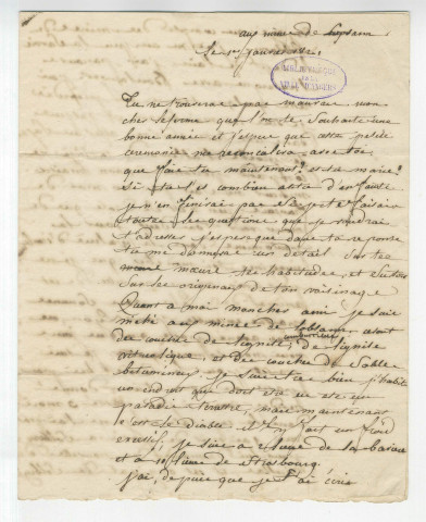 Correspondance de Boussingault Jean-Baptiste, docteur des mines du departement du Bas Rhin [à Pierre-Jean David d'Angers et à Leferme]