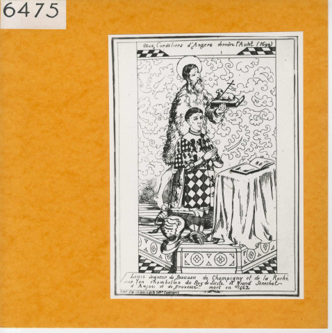 Angers : Eglise des Cordeliers, autel (Atlas Célestin Port, planche 17, gravure)