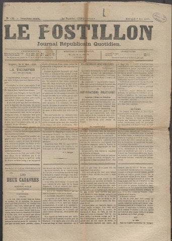 Le postillon. 7 mai 1884 (2e année, n° 125)
