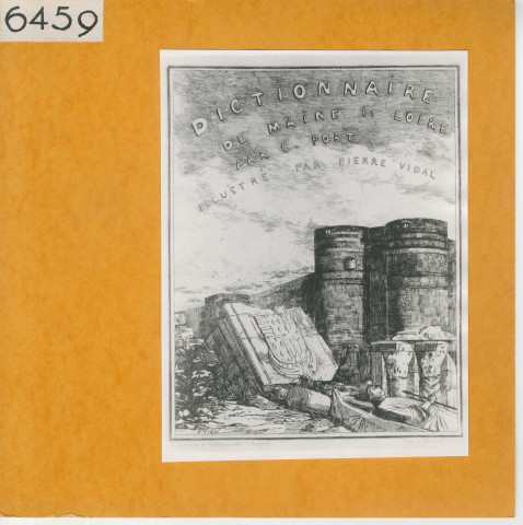 Angers : Frontispice (Atlas Célestin Port, planche 1, gravure)