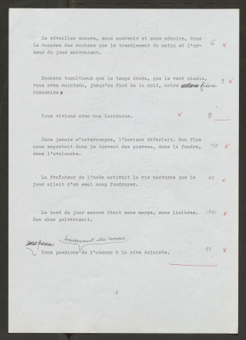 La lumière donnée [brouillons]