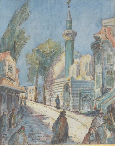 [Souk et mosquée à Damas]