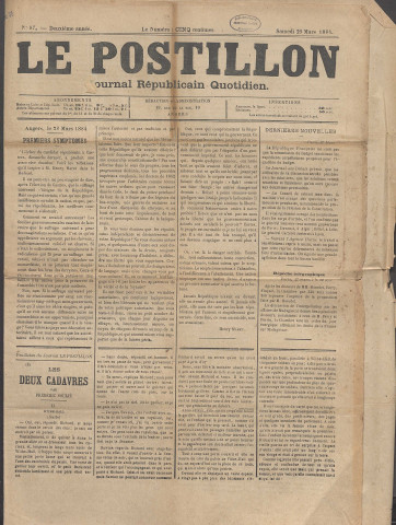 Le postillon. 29 mars 1884 (2e année, n° 87)