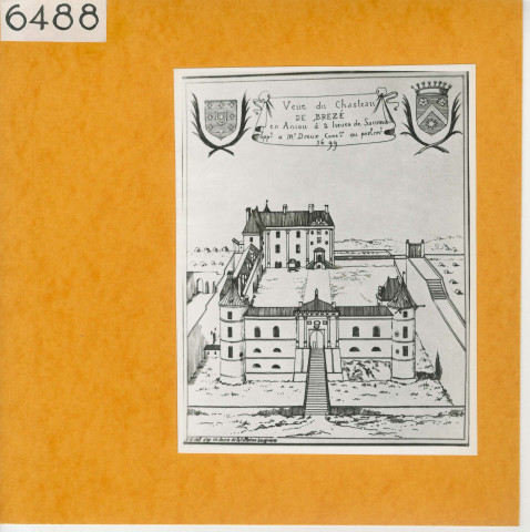 Brézé : Château (Atlas Célestin Port, planche 30, gravure)