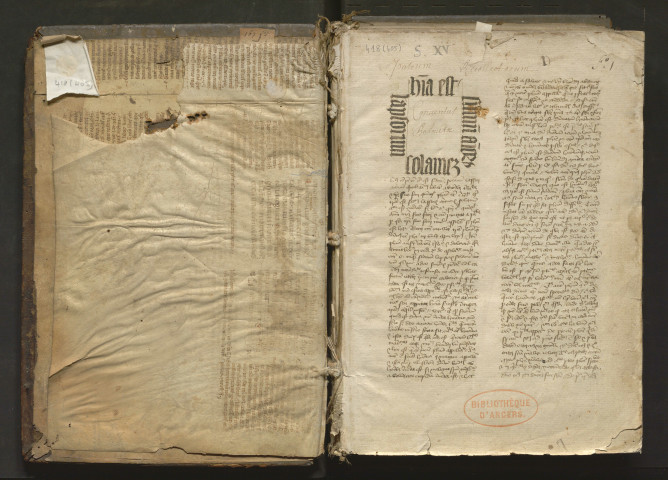 Commentaire anonyme sur les Physica d'Aristote (livres IVII). « Philosophia est summum animorum lapsorum solamen, hujus ratio potest esse... »