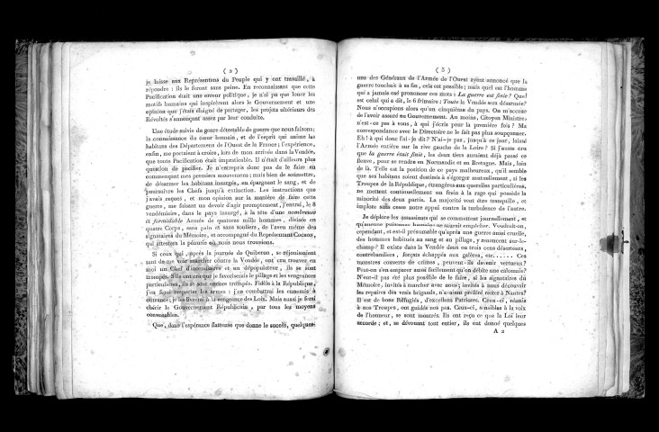 Le général en chef de l'armée des côtes de l'Océan au ministre de l'intérieur (23 pluviôse an IV), Signé L. Hoche