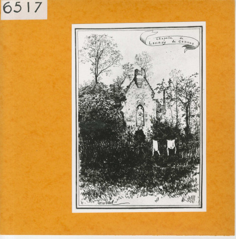 Gennes : Chapelle de Launay (Atlas Célestin Port, planche 59, gravure)