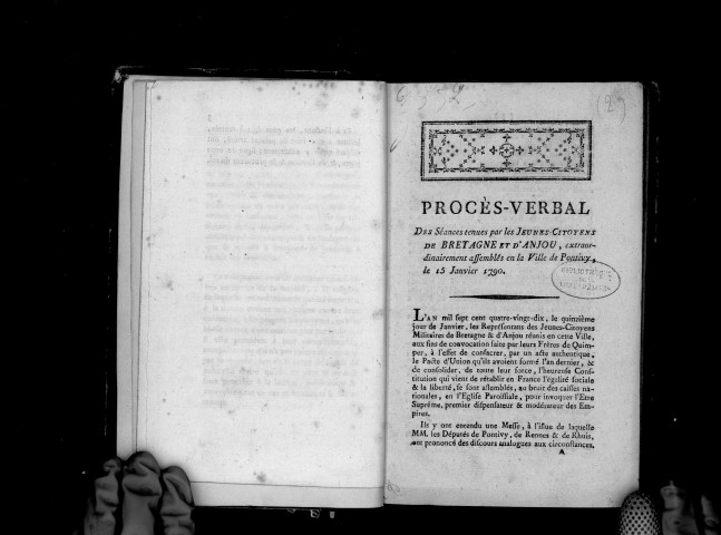 Arrêté du présidial d'Angers, du 25 mai 1788