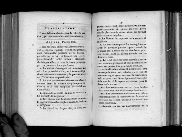 Cahier contenant les voeux des communes de la province d'Anjou