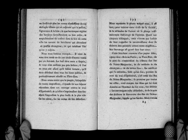 Le vrai d'Epreménil. Avis au public et principalement au tiers-état de la part des solitaires de Passy, près Paris, du 18 janvier 1789