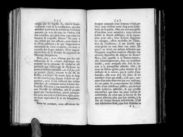Réflexions d'un militaire sur le paragraphe ci-après de M. de Rollin, suivies d'un mémoire à présenter aux Etats-Généraux pour rendre les soldats citoyens et en faire les vrais défenseurs de la nation