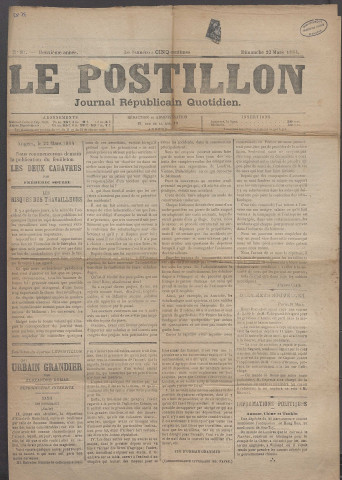 Le postillon. 23 mars 1884 (2e année, n° 81)