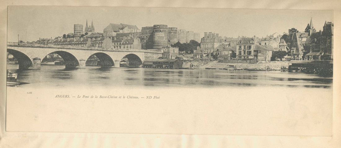 1188. Angers. Le Pont de la Basse-Chaïne et le Château