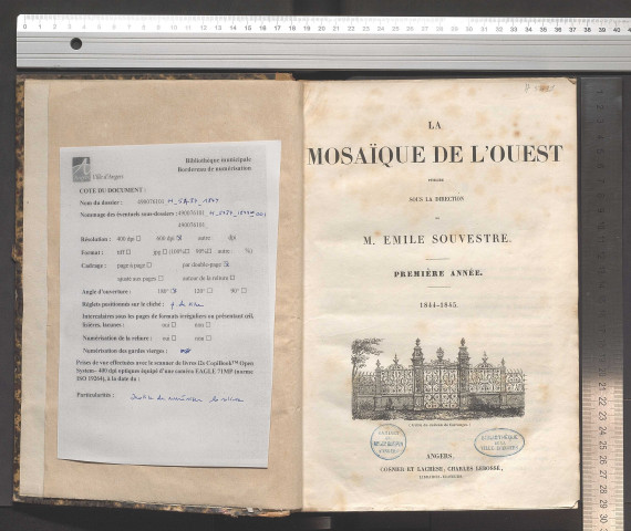 La Mosaïque de l'Ouest. Première année. 1844