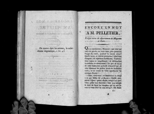Encore un mot à M. Pelletier, évêque intrus du département de Mayenne et Loire