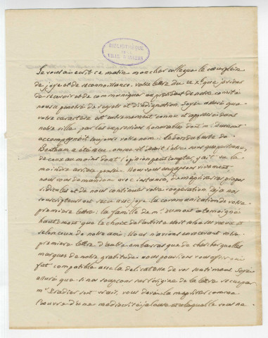 Correspondance de Augustin Pyrame de Candolle [à Pierre-Jean David d'Angers]