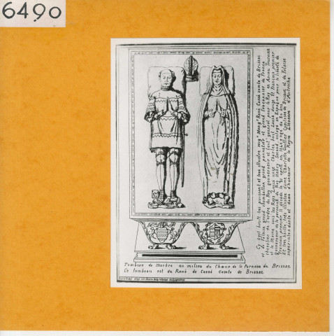 Brissac : Paroisse, tombeau (Atlas Célestin Port, planche 32, gravure)