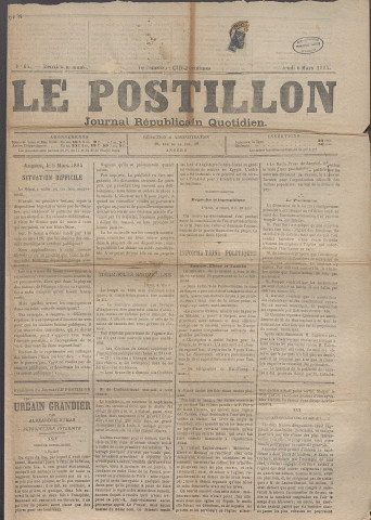 Le postillon. 6 mars 1884 (2e année, n° 64)