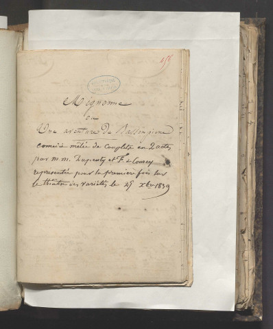 Mignonne, ou Une aventure de Bassompierre