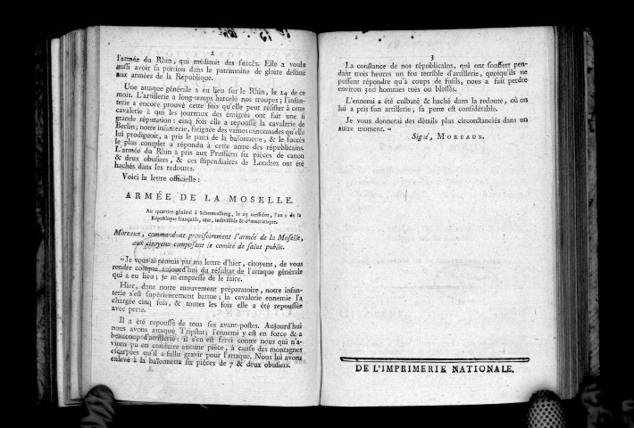 Rapport fait à la Convention par Barère, sur les succès de l'armée du Rhin, 28 messidor an II