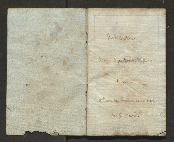 "Herborisations dans le département de Maine et Loire et dans ses limitrophes en 1809"