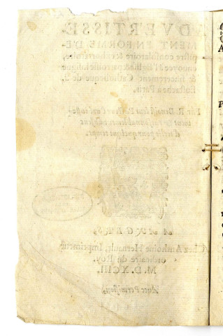 Advertissement en forme d'epistre consolatoire et exhortatoire, envoyee à l'Eglise et parroisse insigne et sincerement Catholicque de S. Eustache à Paris. Par R. Benoist leur Pasteur Curé justement et raisonnablement absent d'icelle pour quelques temps.