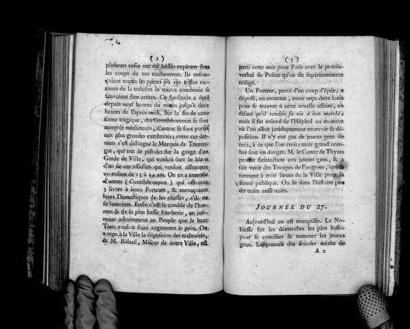 Détail de ce qui s'est passé à Rennes le 26 janvier 1789