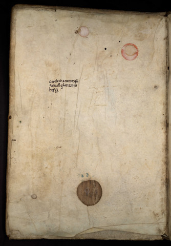 « Aurelii Augustini, episcopi ecclesiae catholicae, incipit liber primus de consensu evangelistarum. Inter omnes divinas auctoritates... » Complet