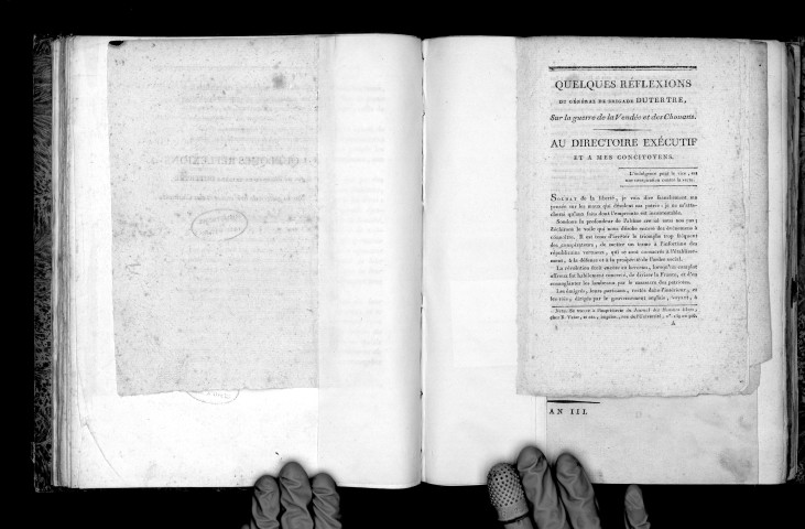 Quelques réflexions du général de brigade Dutertre sur la guerre de la Vendée et des chouans