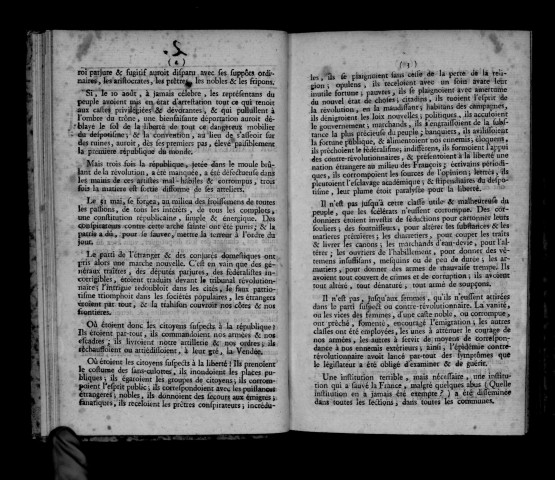 Rapport de Barrère sur l'arrestation des gens suspects