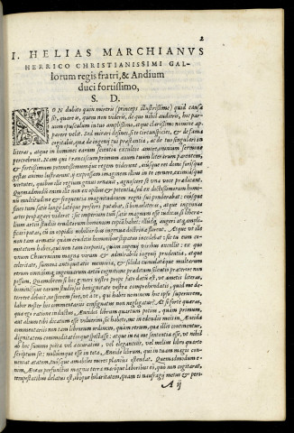 Publ. Virgilii Maronis liber quartus Aeneidos, et in eum commentarii Jacobi Heliae Marchiani, ad Herricum Caroli, Gallorum regis fratrem, et Andium ducem