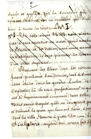 Discours de Jean-Michel Mercier, de Versailles, peintre d'histoire, aux distributions des prix de l'Ecole de dessin d'Angers dont il était directeur