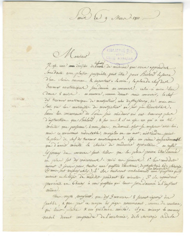 Correspondance de Riobé [adressée au Dr Maillocheau]