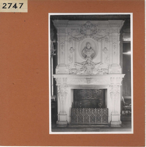 Brissac : Château de Brissac, cheminée