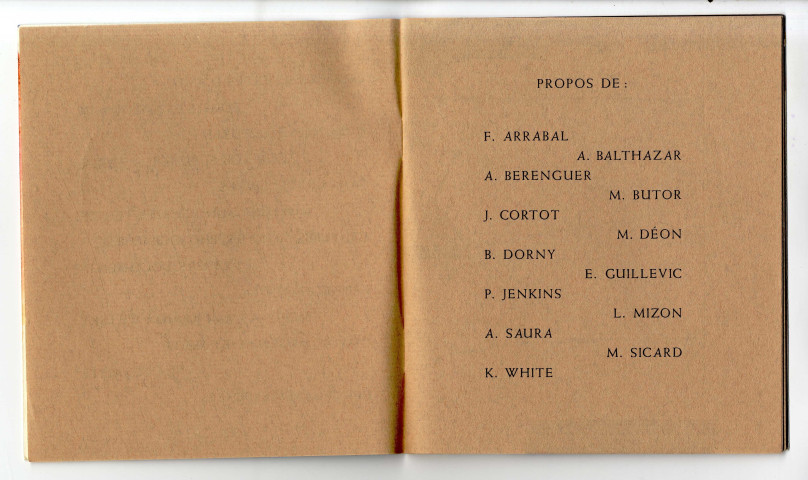 Propos à propos de Julius Baltazar