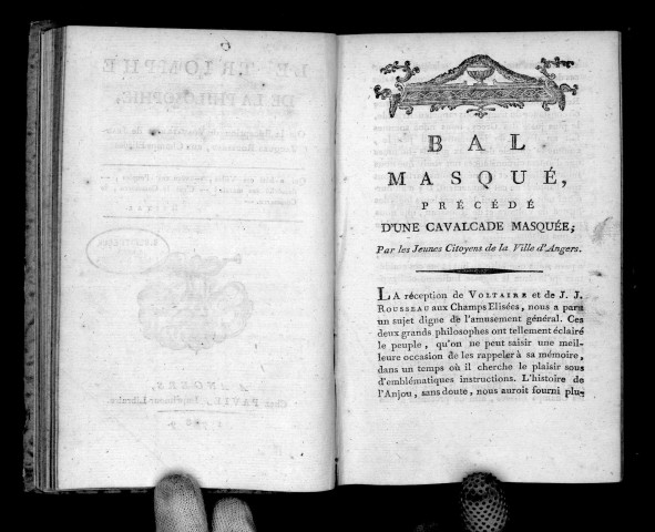 Le triomphe de la philosophie, ou la réception de Voltaire et de Jean-Jacques Rousseau aux Champs-Elysées, (par Joachim Proust)