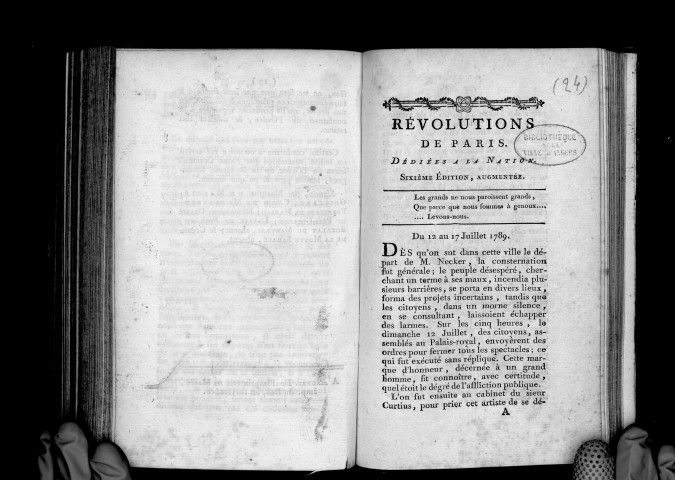 Révolutions de Paris. Du 12 au 17 juillet 1789