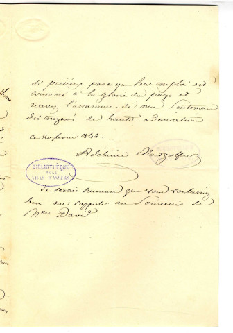 Correspondance d'Adélaïde Montgolfier avec Pierre-Jean David d'Angers