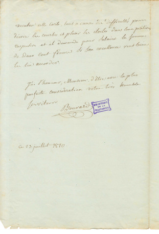 Bouvard, administrateur du Bureau des longitudes