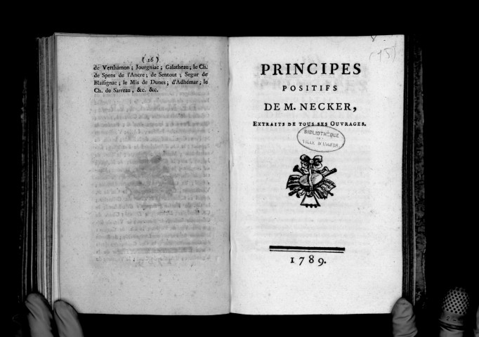 Principes positifs de M. Necker, extraits de tous les ouvrages