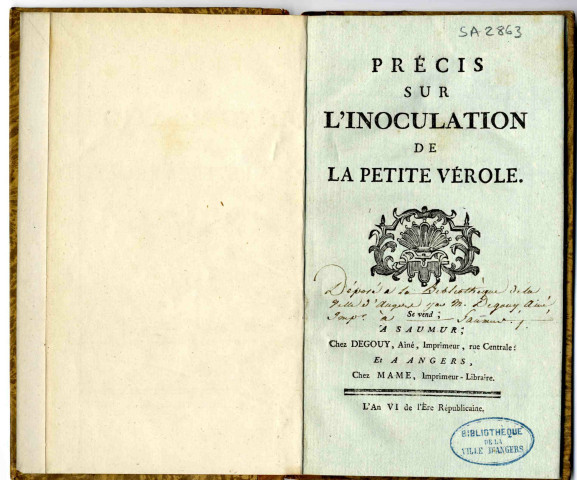 Précis sur l'inoculation de la petite vérole