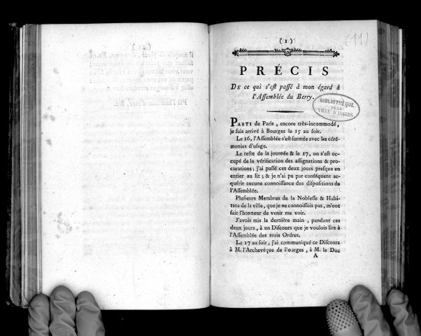 Précis de ce qui s'est passé à mon égard à l'assemblée du Berry, Signé Guibert