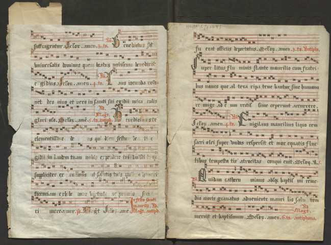 Fragment d'offices de saint Maurice et de saint Maurille (XVe siècle)