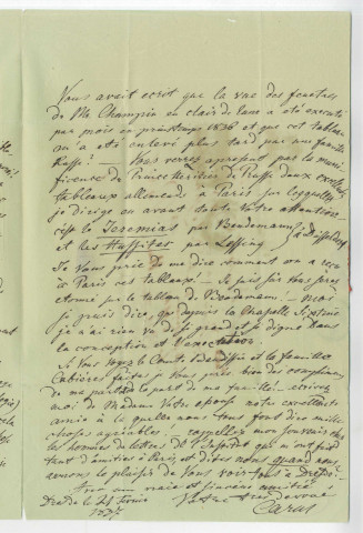 Correspondance de Carl Gustav Carus [à Pierre-Jean David d'Angers]