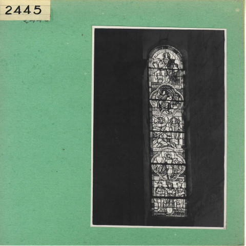 Cizay-La-Madeleine : Abbaye d'Asnières (vitrail)