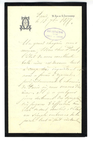 Correspondance du docteur Gubler [à Paul Leferme]