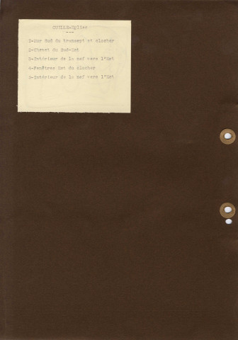 [Photographies des monuments du] Diocèse d'Angers : Cuillé - Dénezé-sous-le-Lude)