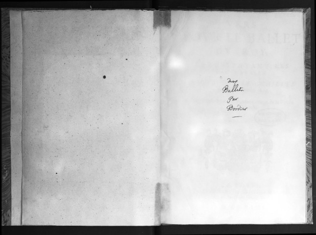 Vers pour le ballet du roy. Représentant les Bacchanales. Dansé par Sa Majesté au mois de février 1623. Par le sieur Bordier, ayant charge de la Poësie près Sa Majesté.