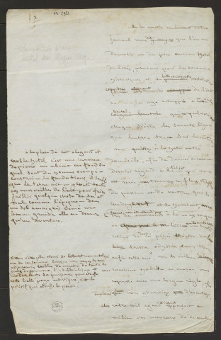 Notes sur la destruction de l'hôtel Carneaux, ou de la Maison de la Couronne d'or, rue des Bourdonnais à Paris